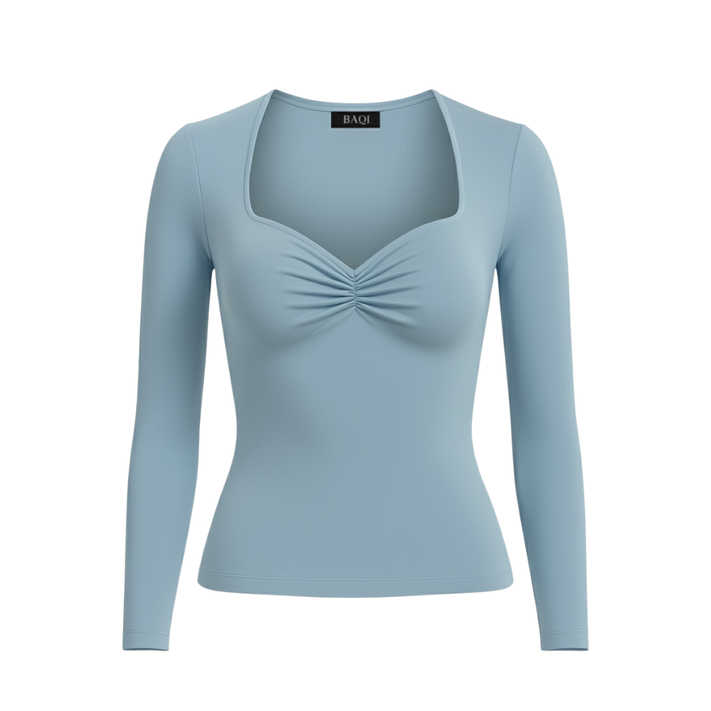 (Curves) BAQI Signature Tatianna Longsleeves Sweetheart Neckline