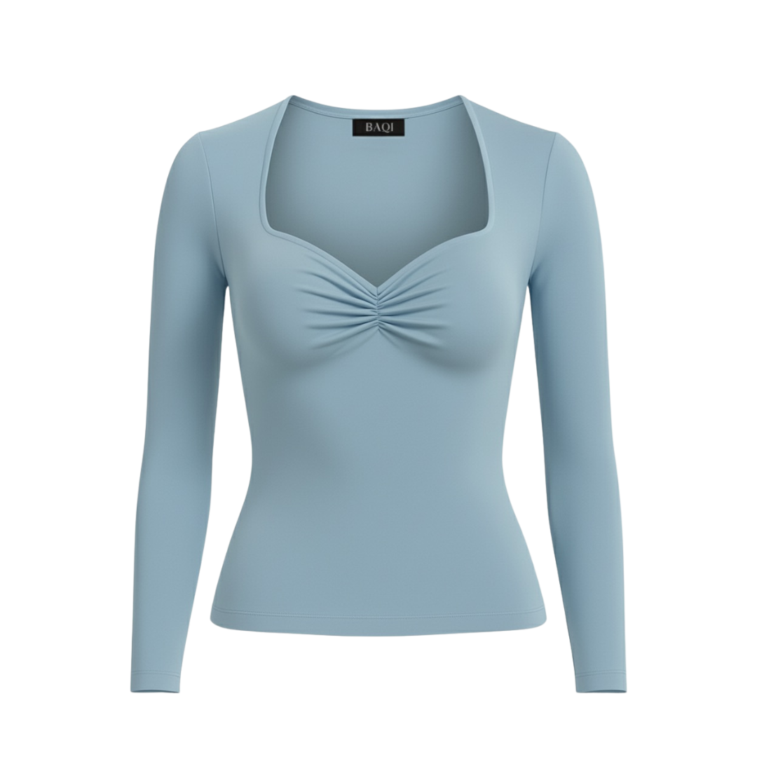 (Curves) BAQI Signature Tatianna Longsleeves Sweetheart Neckline