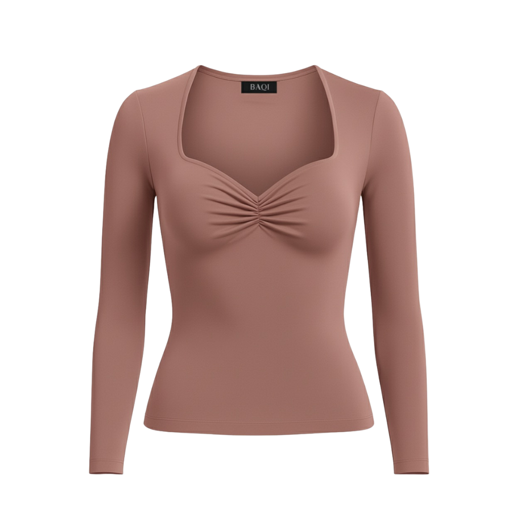 (Curves) BAQI Signature Tatianna Longsleeves Sweetheart Neckline