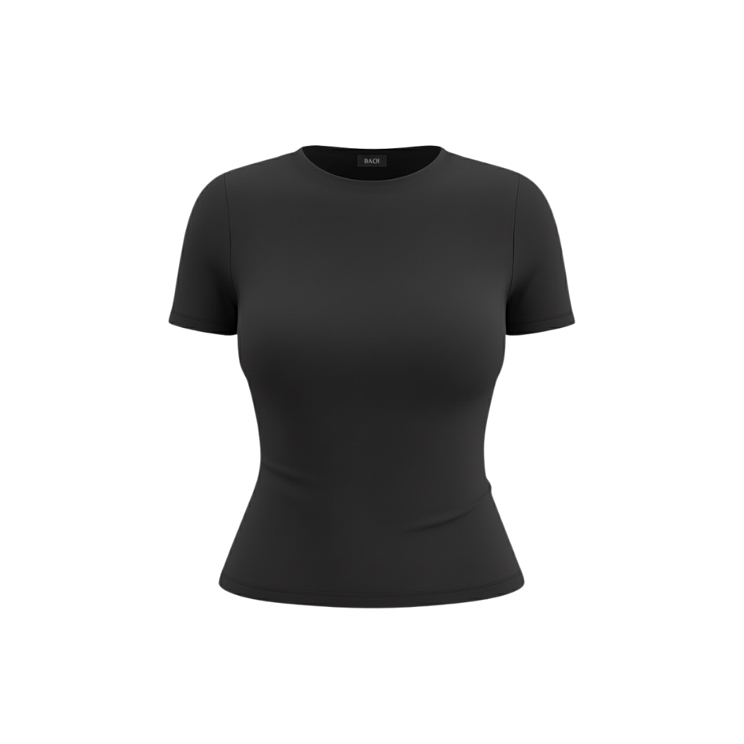 (Curves) BAQI Signature Baby Crew Mid Length Short Sleeves