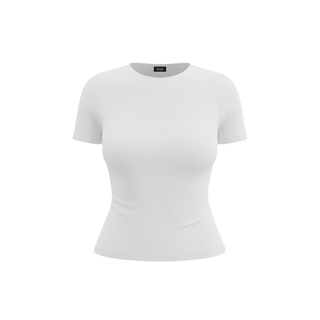 (Curves) BAQI Signature Baby Crew Mid Length Short Sleeves