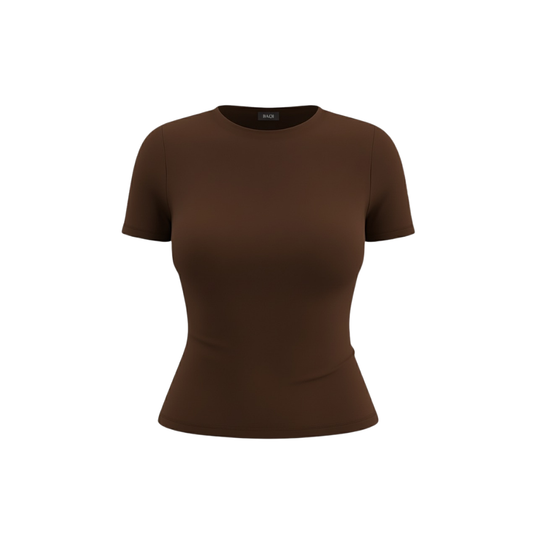 (Curves) BAQI Signature Baby Crew Mid Length Short Sleeves