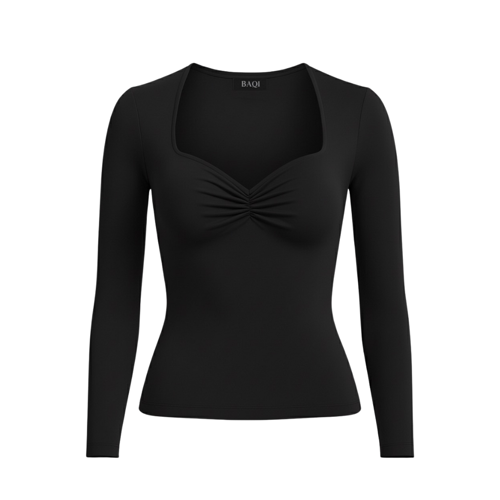 (Curves) BAQI Signature Tatianna Longsleeves Sweetheart Neckline