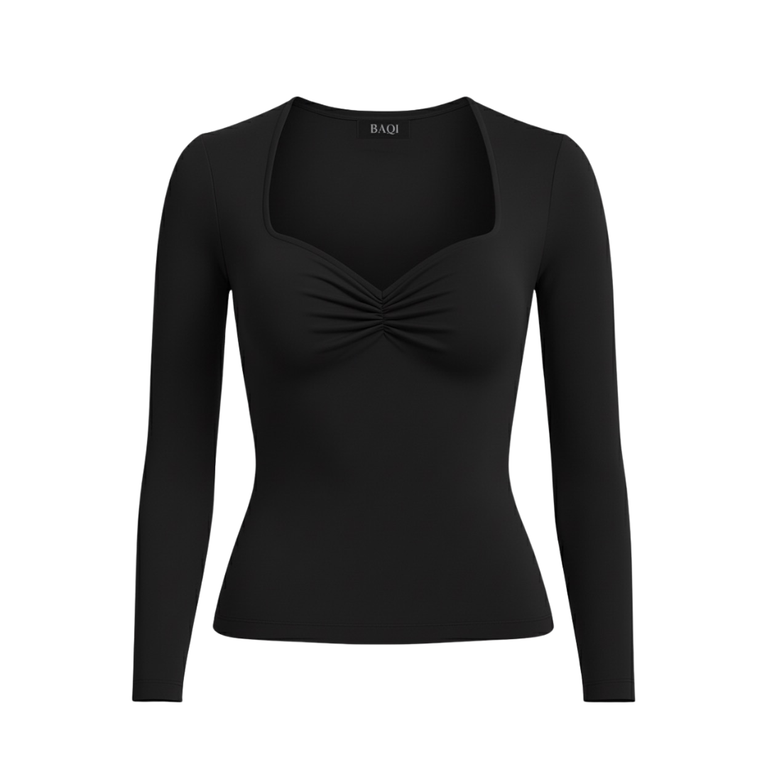 (Curves) BAQI Signature Tatianna Longsleeves Sweetheart Neckline