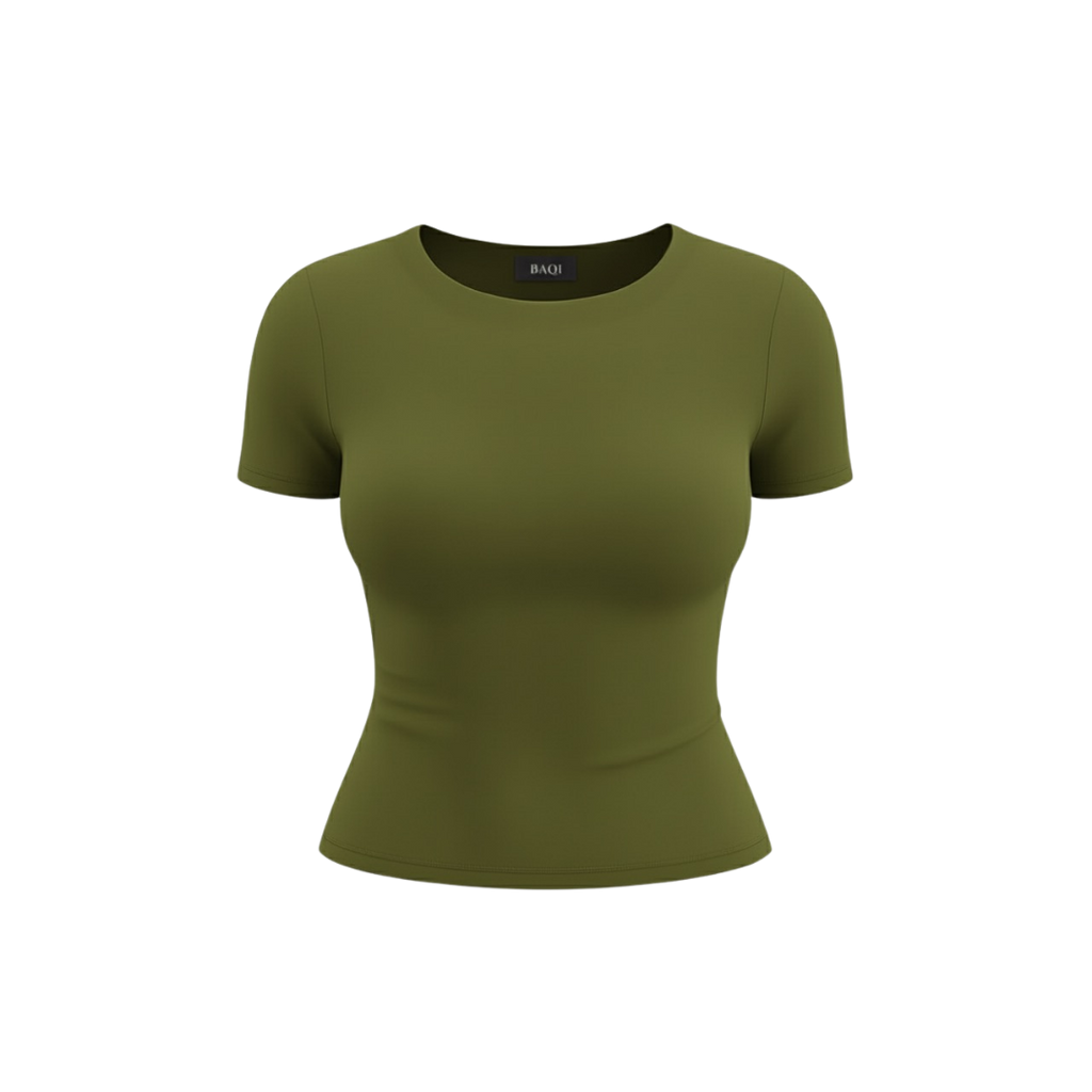 BAQI Signature Anna Round Neck Short Sleeves Basic Tshirt