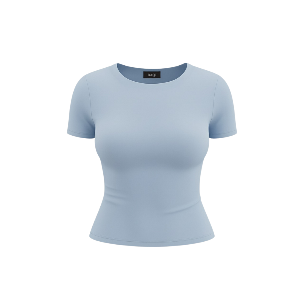 BAQI Signature Anna Round Neck Short Sleeves Basic Tshirt