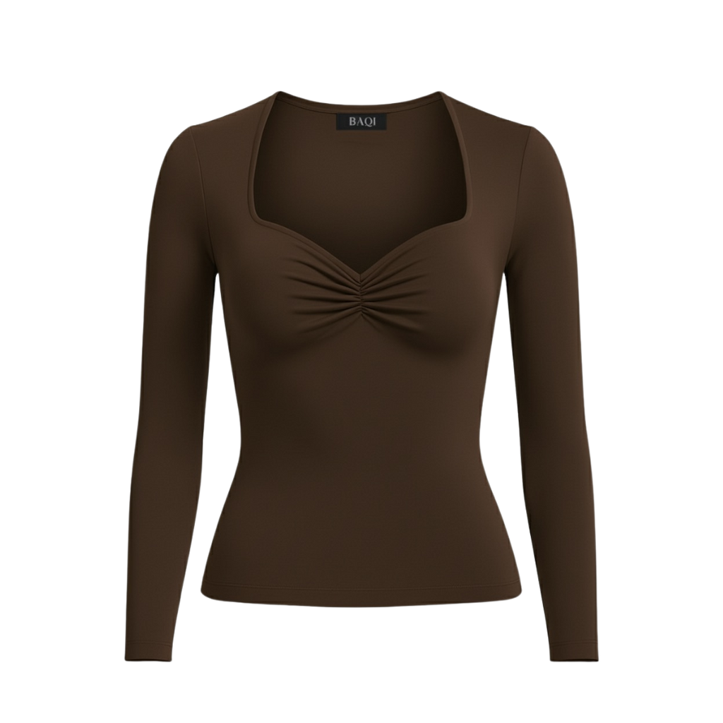 (Curves) BAQI Signature Tatianna Longsleeves Sweetheart Neckline