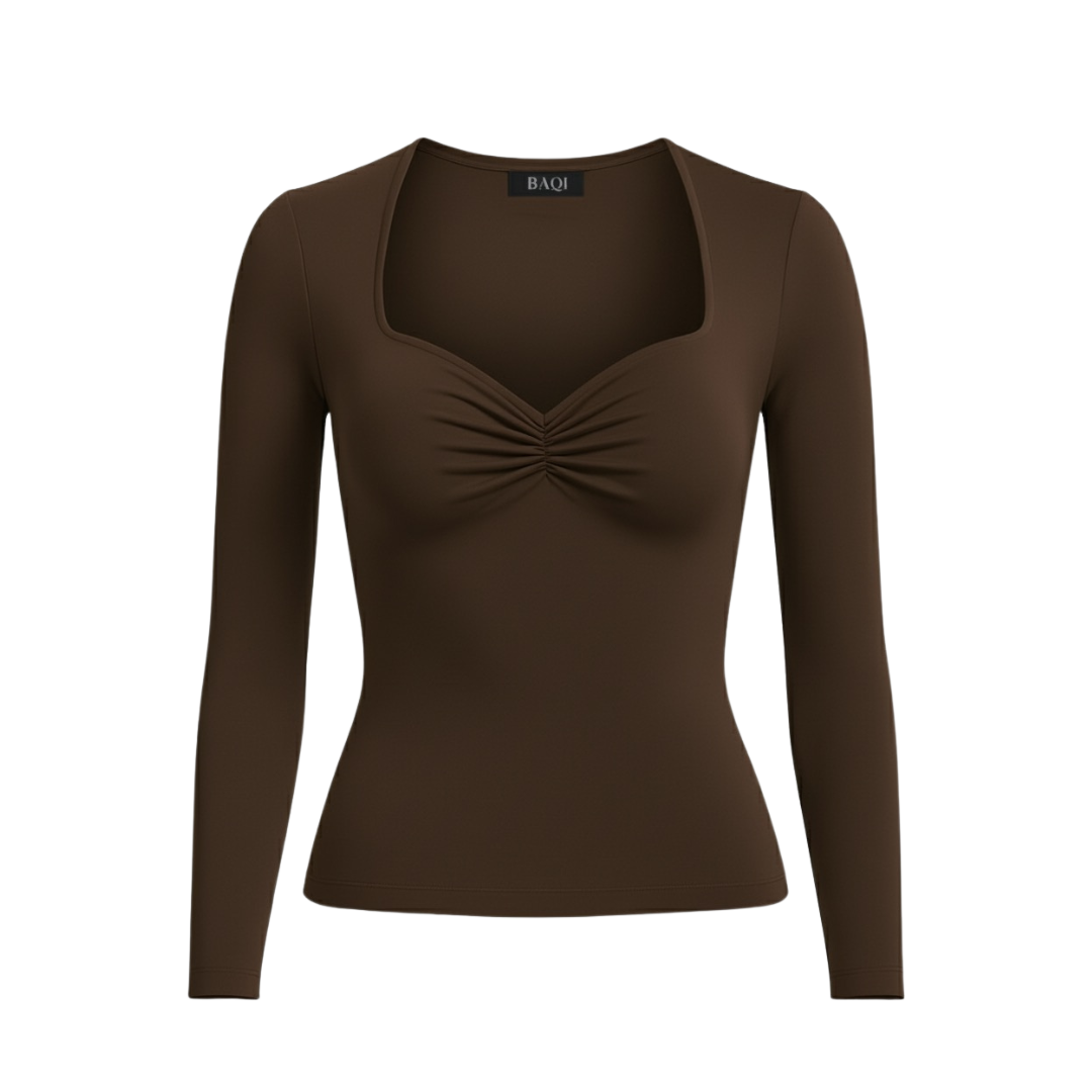 (Curves) BAQI Signature Tatianna Longsleeves Sweetheart Neckline