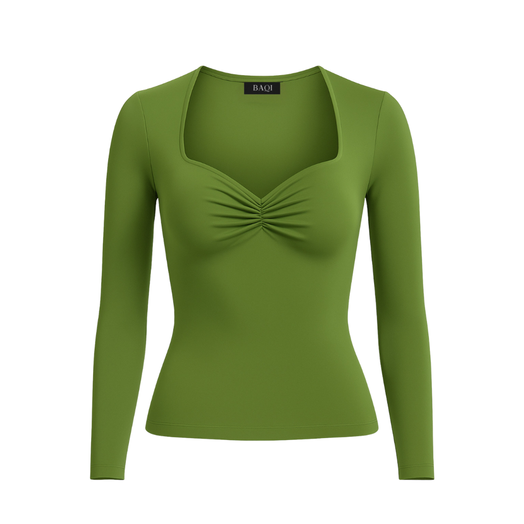 (Curves) BAQI Signature Tatianna Longsleeves Sweetheart Neckline