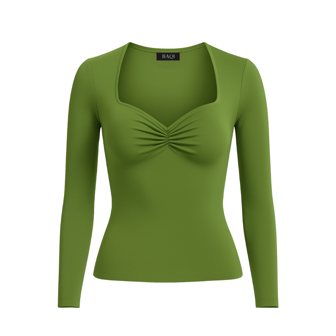 (Curves) BAQI Signature Tatianna Longsleeves Sweetheart Neckline