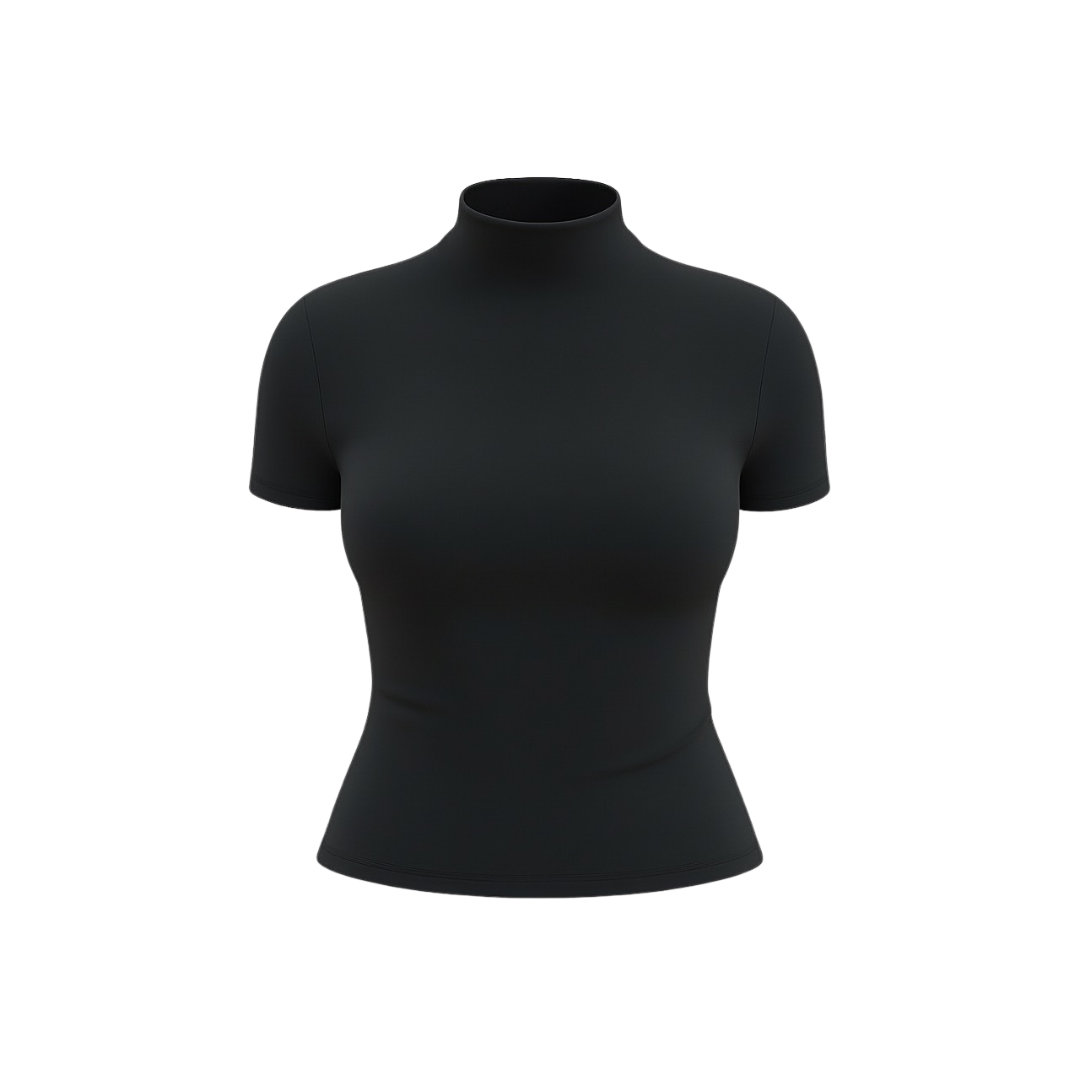 (CURVES) BAQI Signature Seamless Turtleneck Top
