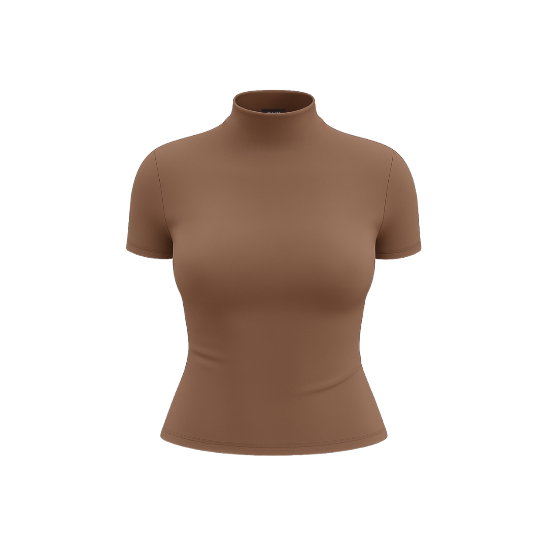 (CURVES) BAQI Signature Seamless Turtleneck Top