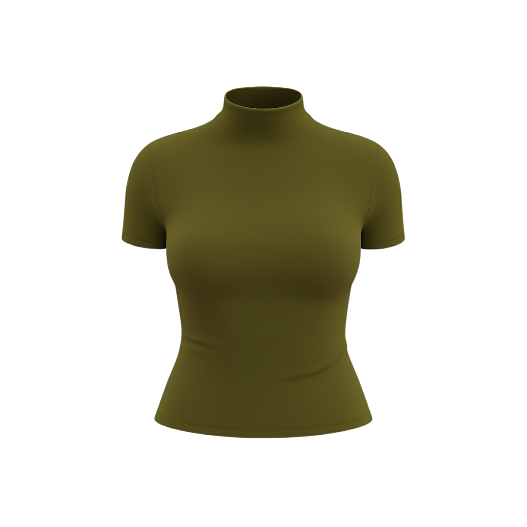 (CURVES) BAQI Signature Seamless Turtleneck Top