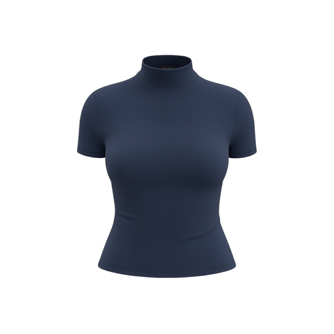 (CURVES) BAQI Signature Seamless Turtleneck Top