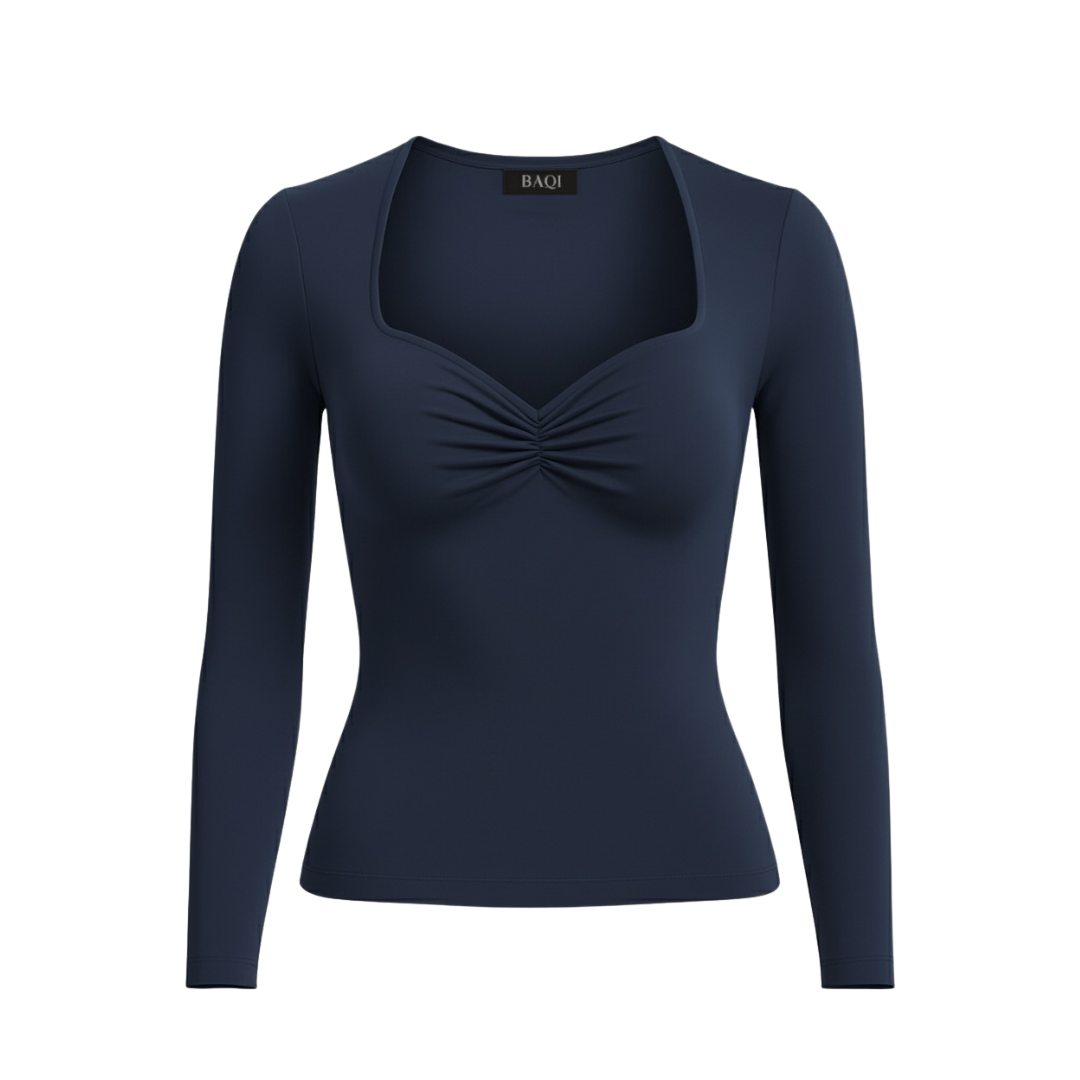 (Curves) BAQI Signature Tatianna Longsleeves Sweetheart Neckline