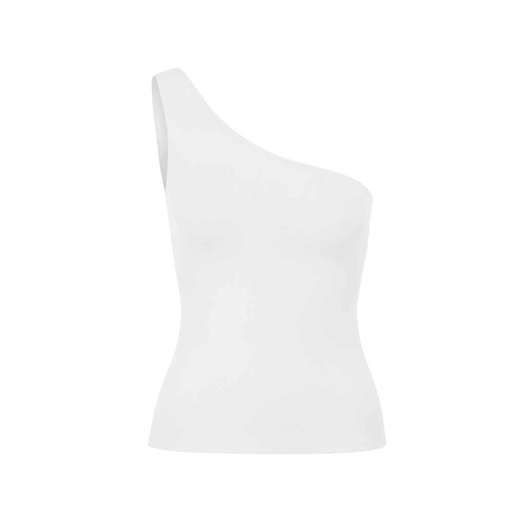 (Curves) BAQI Signature Millie Asymmetrical One Shoulder Sleeveless Top