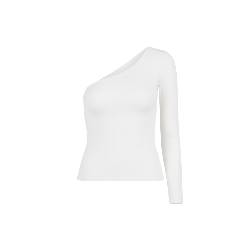 (Curves) BAQI Signature Havannah Asymmetrical One Shoulder Longsleeve Top