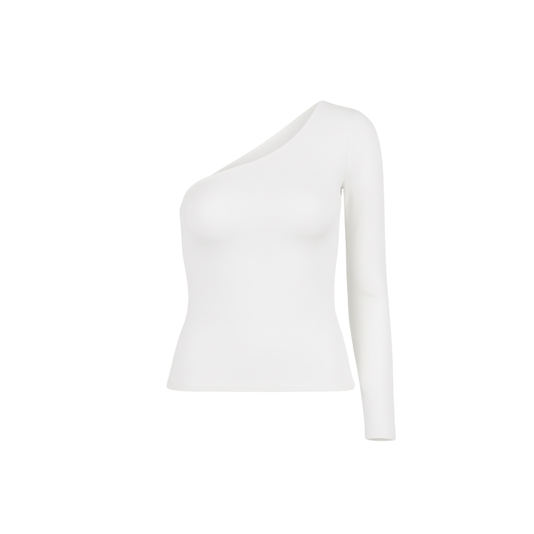 (Curves) BAQI Signature Havannah Asymmetrical One Shoulder Longsleeve Top