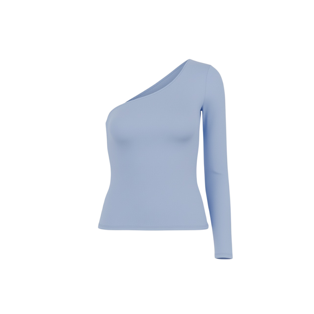 (Curves) BAQI Signature Havannah Asymmetrical One Shoulder Longsleeve Top