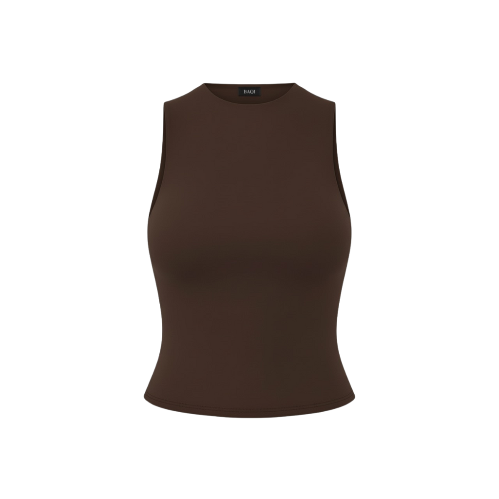 BAQI Mock Neck Sleeveless Top