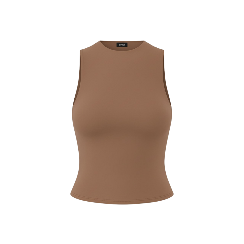 BAQI Mock Neck Sleeveless Top