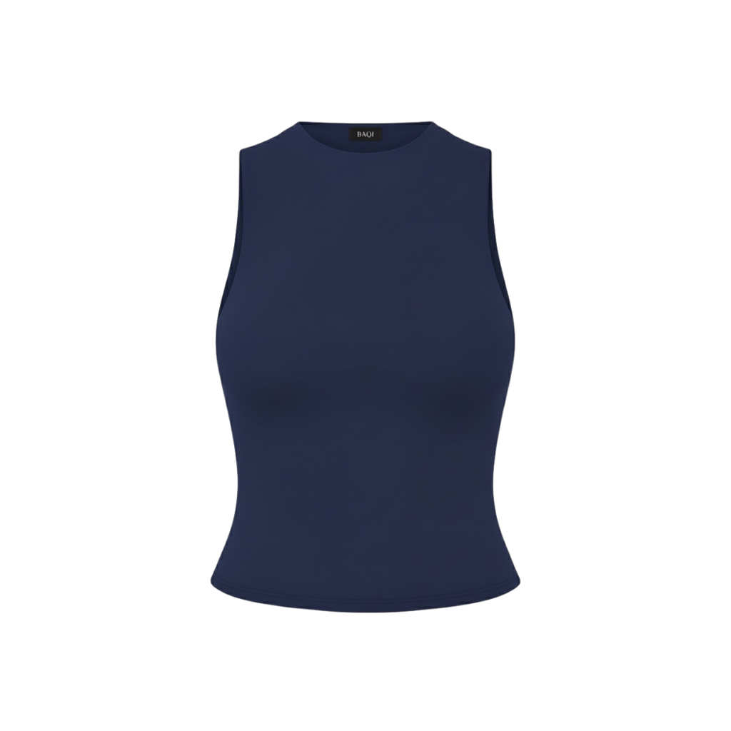 BAQI Mock Neck Sleeveless Top