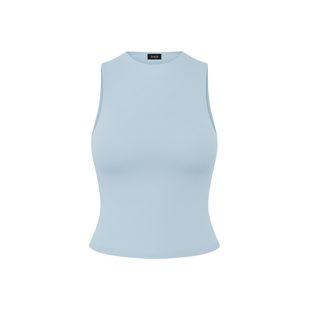 BAQI Mock Neck Sleeveless Top