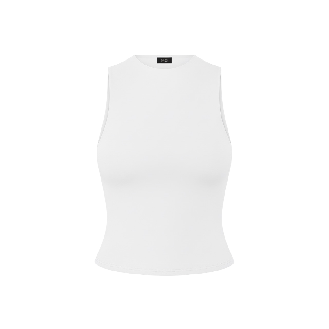 (Curves) BAQI Mock Neck Sleeveless Top
