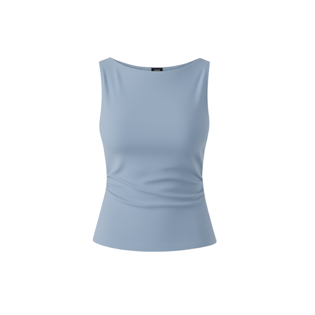 (Curves) BAQI Signature Sabrina Neckline Sleeveless Top