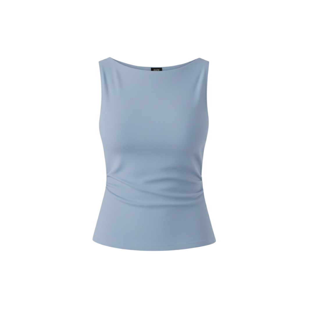 (Curves) BAQI Signature Sabrina Neckline Sleeveless Top