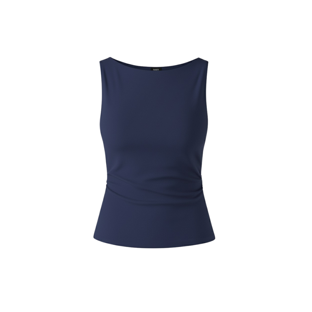 (Curves) BAQI Signature Sabrina Neckline Sleeveless Top