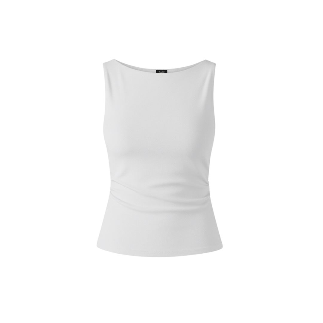 (Curves) BAQI Signature Sabrina Neckline Sleeveless Top