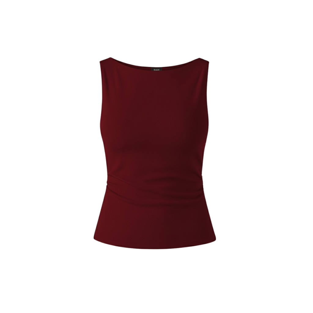 (Curves) BAQI Signature Sabrina Neckline Sleeveless Top