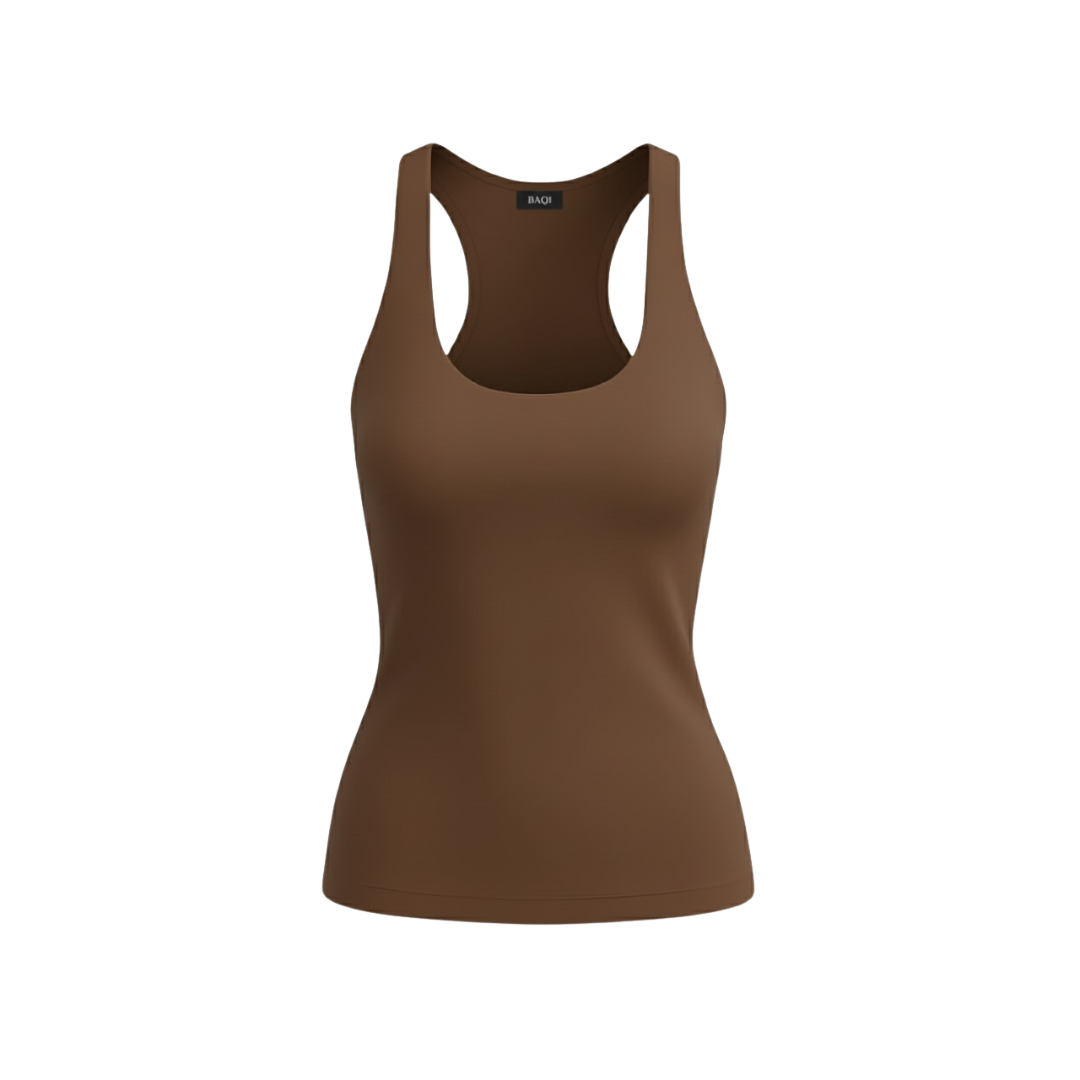 (Curves) BAQI Signature Polly Racerback Tank Top