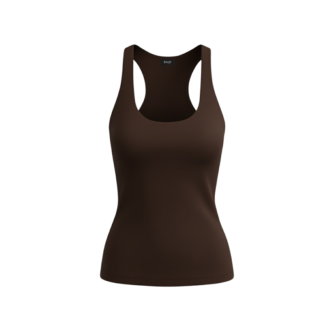 (Curves) BAQI Signature Polly Racerback Tank Top