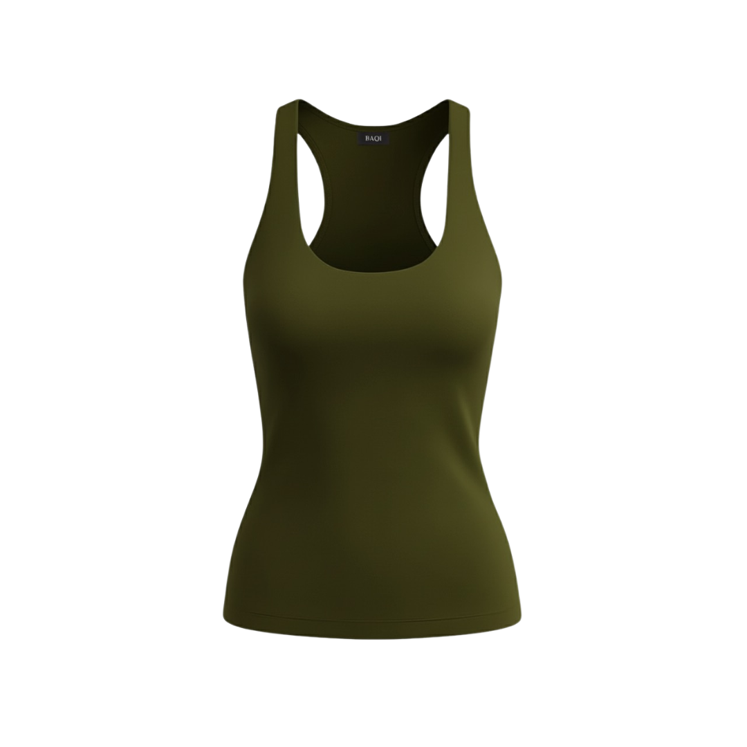 BAQI Signature Polly Racerback Tank Top