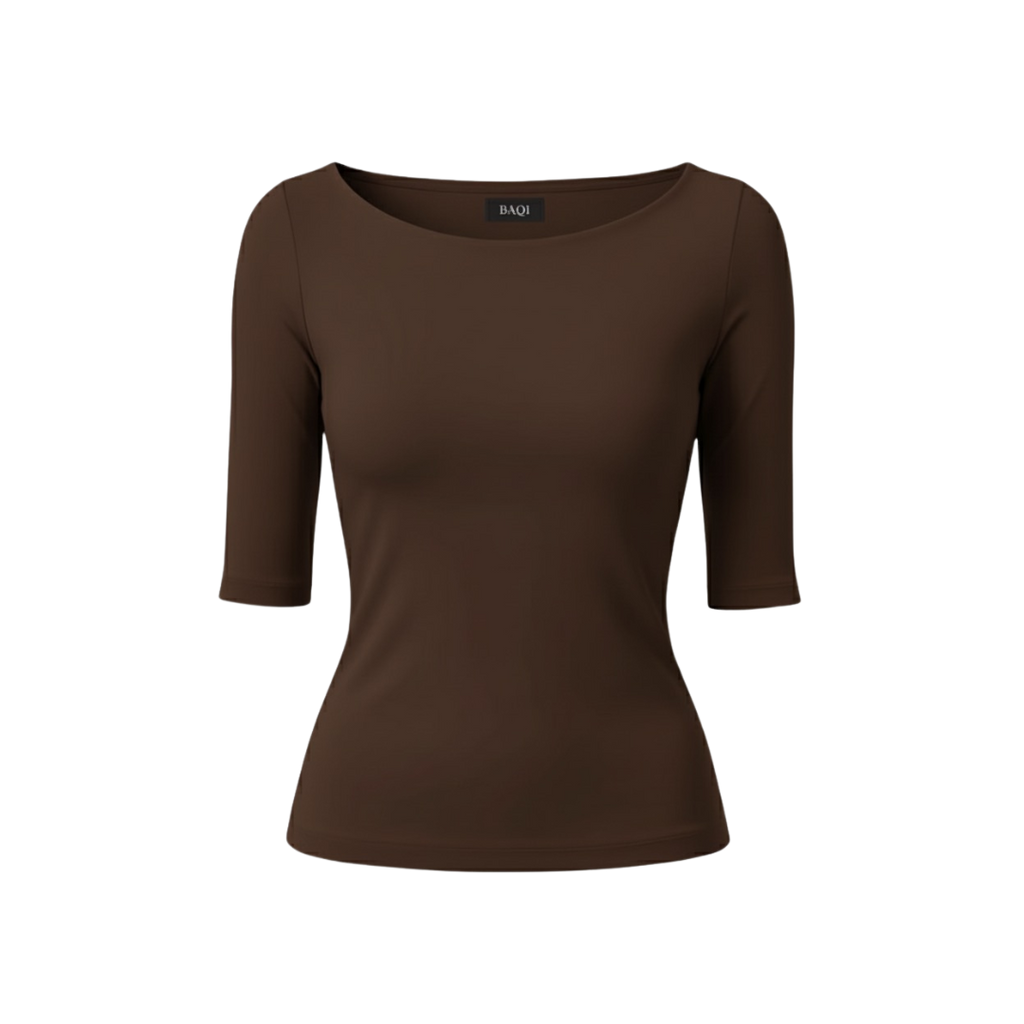(Curves) BAQI Signature Irina Boat Neck Top