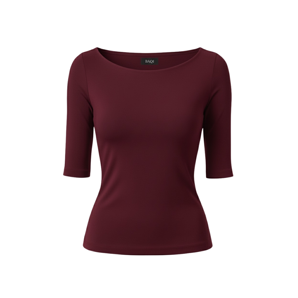 (Curves) BAQI Signature Irina Boat Neck Top