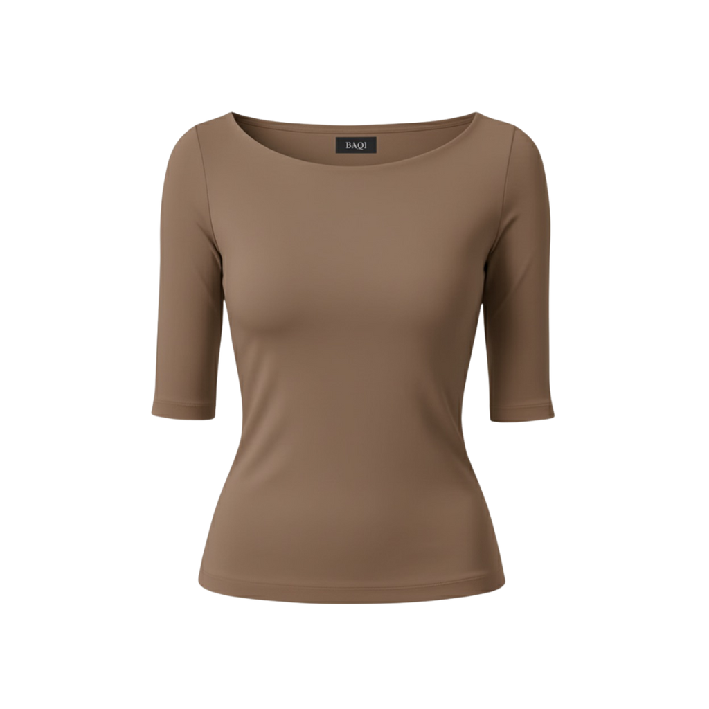 (Curves) BAQI Signature Irina Boat Neck Top