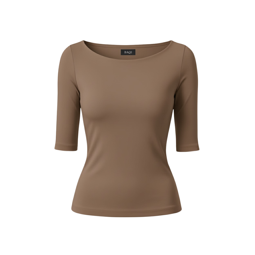 (Curves) BAQI Signature Irina Boat Neck Top
