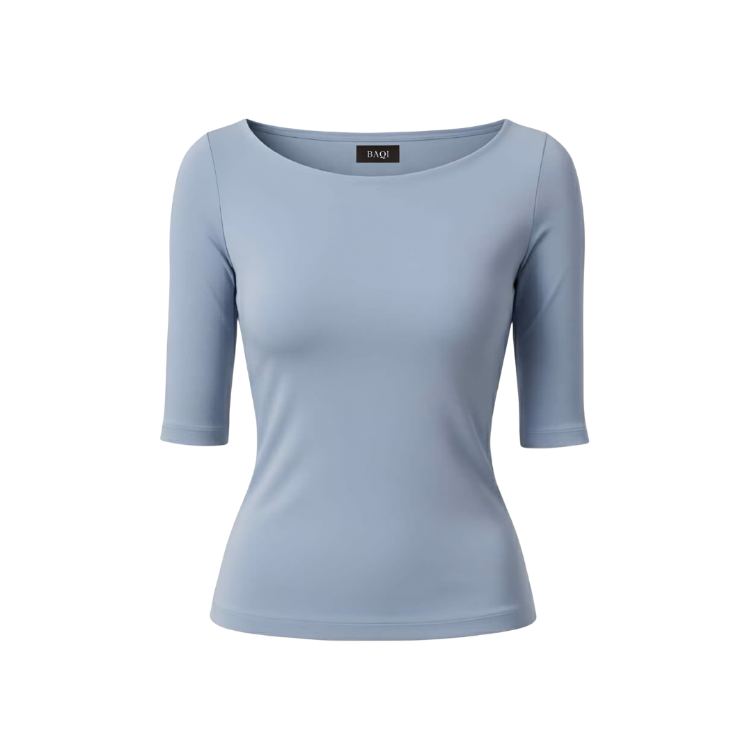 (Curves) BAQI Signature Irina Boat Neck Top