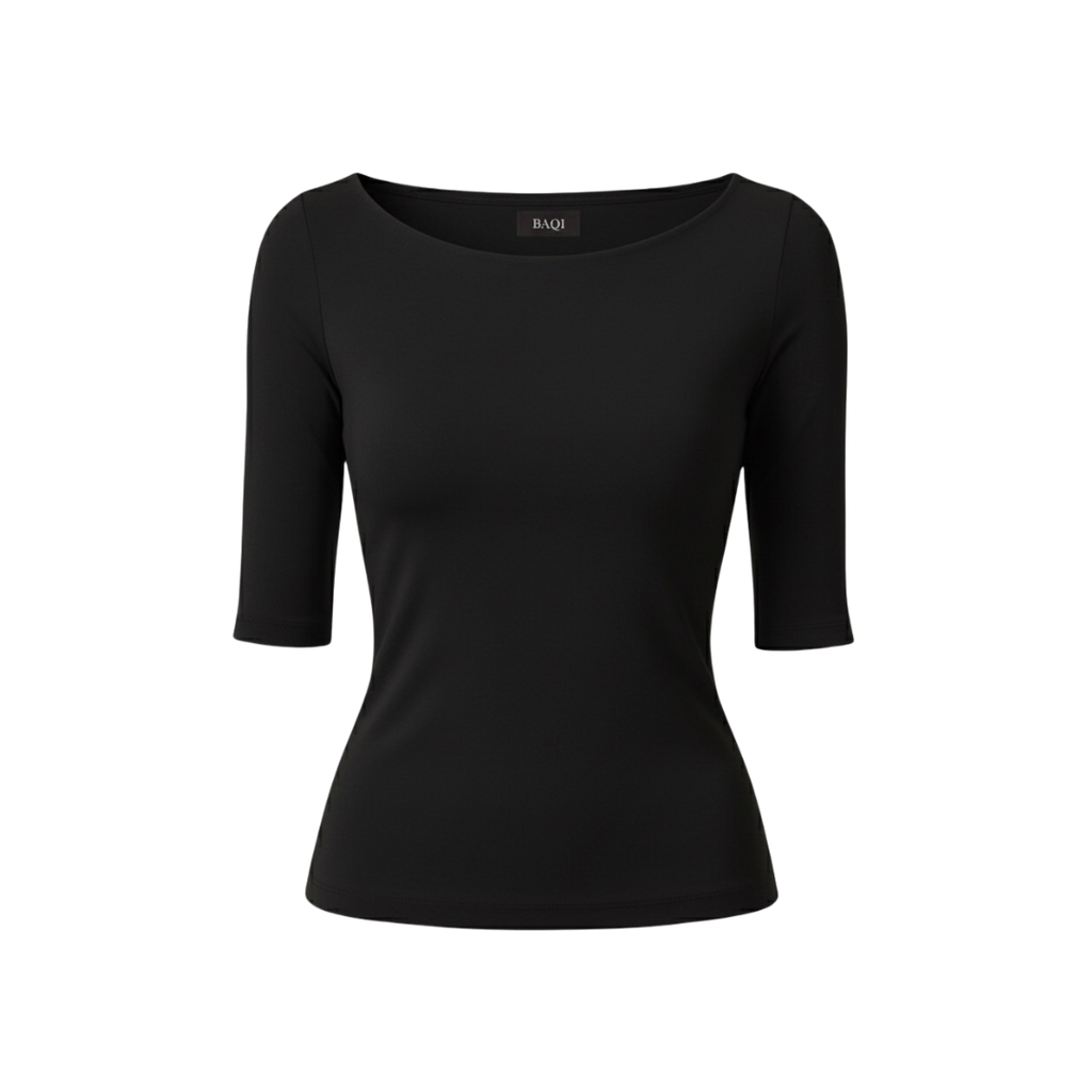 (Curves) BAQI Signature Irina Boat Neck Top