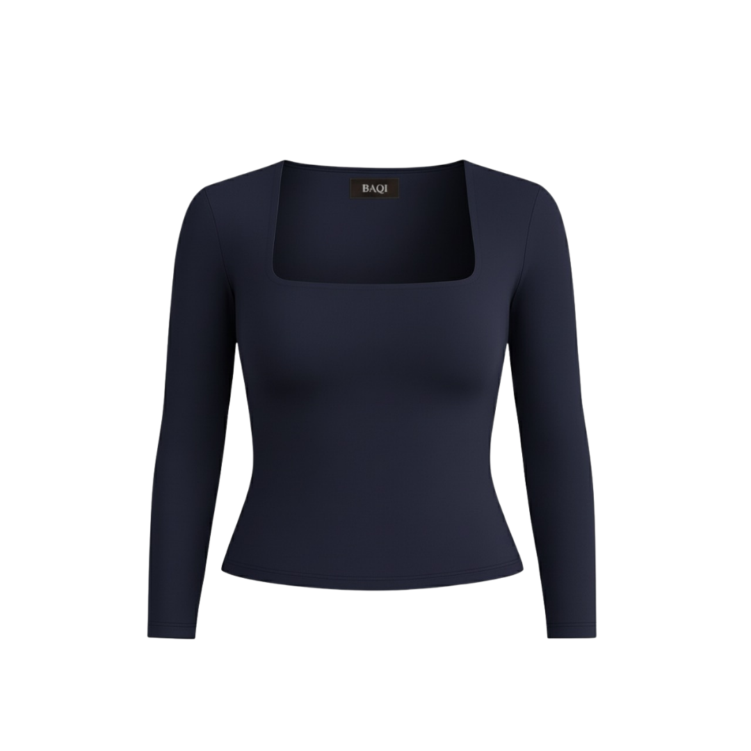 (Curves) BAQI Signature Contour Square Longsleeves Top