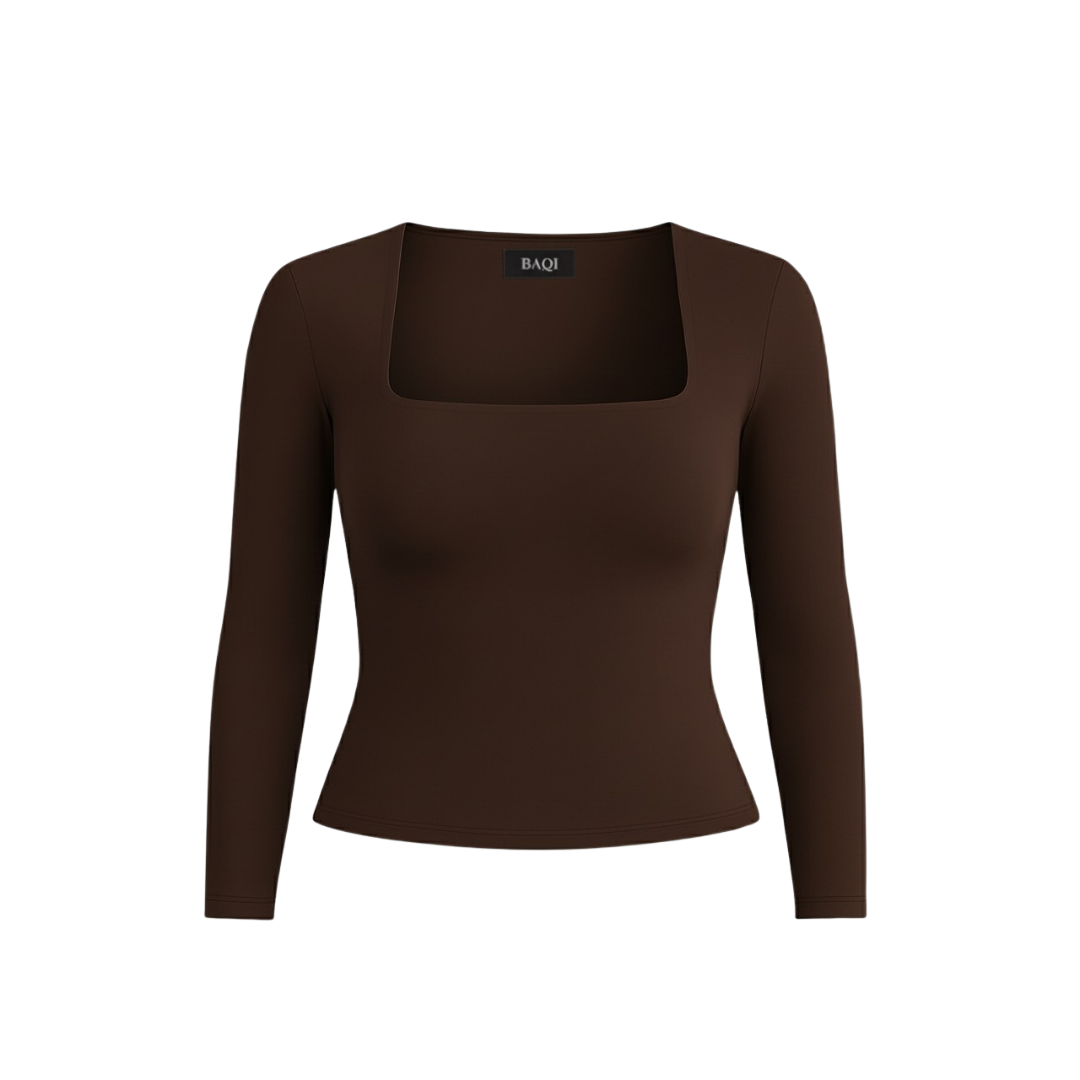 (Curves) BAQI Signature Contour Square Longsleeves Top