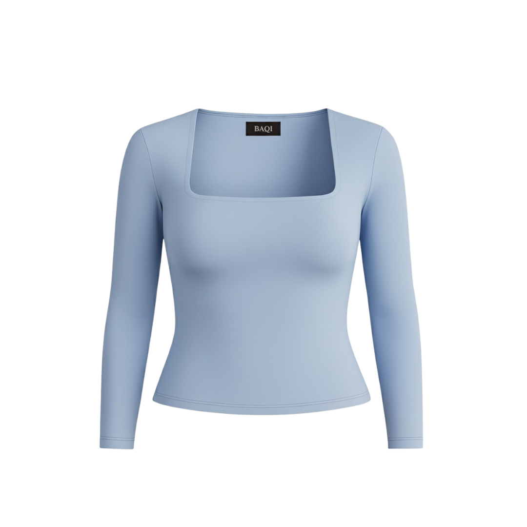 (Curves) BAQI Signature Contour Square Longsleeves Top