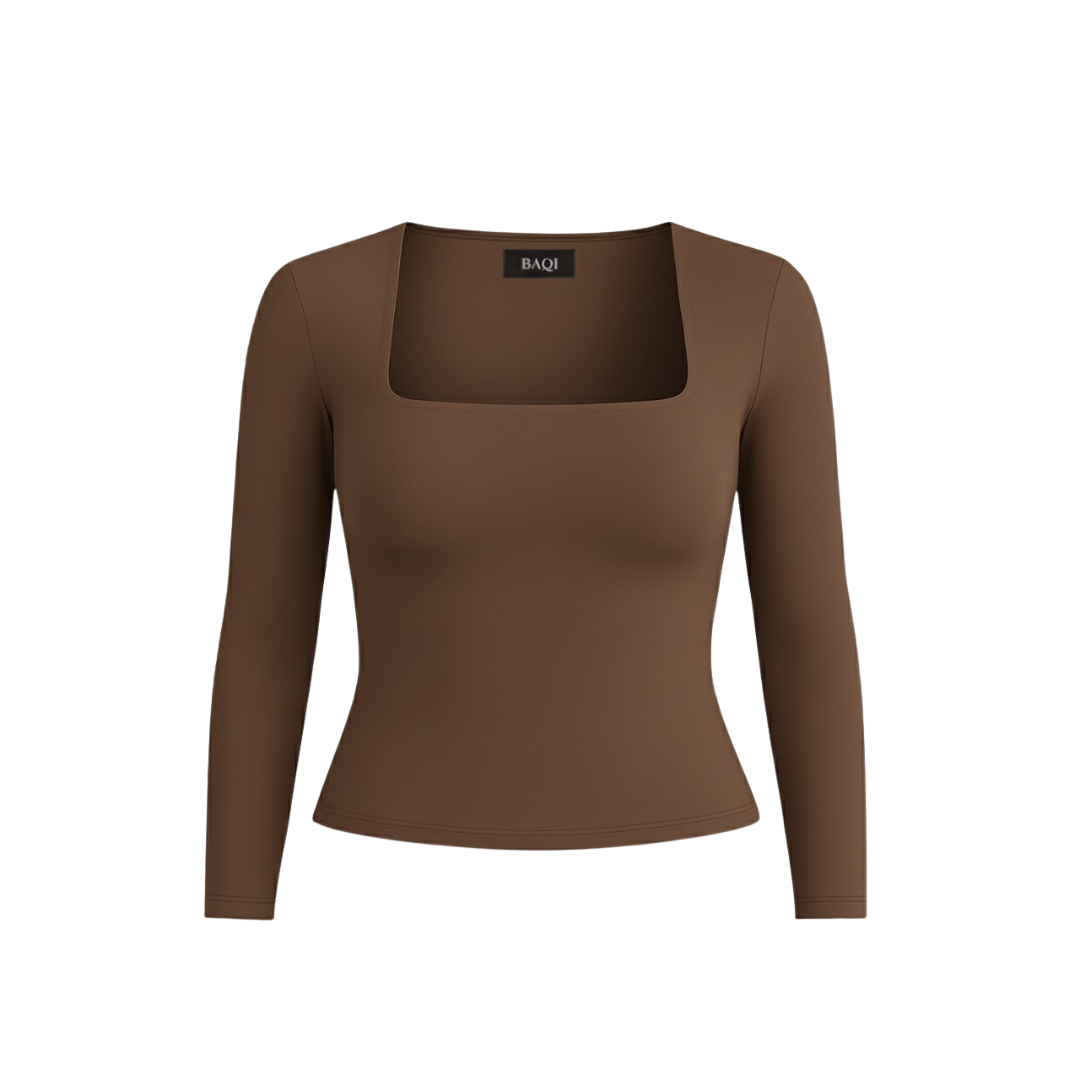 (Curves) BAQI Signature Contour Square Longsleeves Top