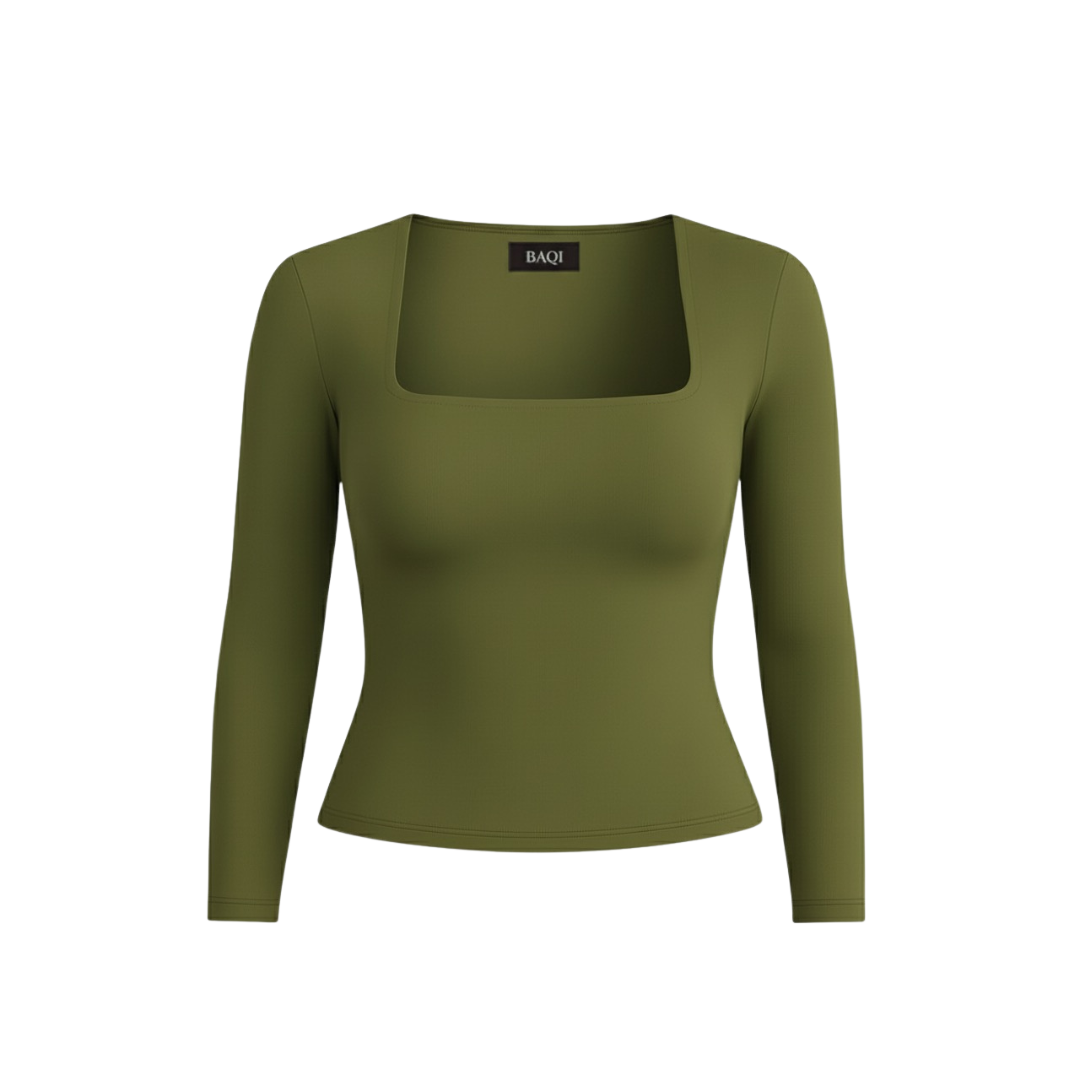 BAQI Signature Contour Square Longsleeves Top