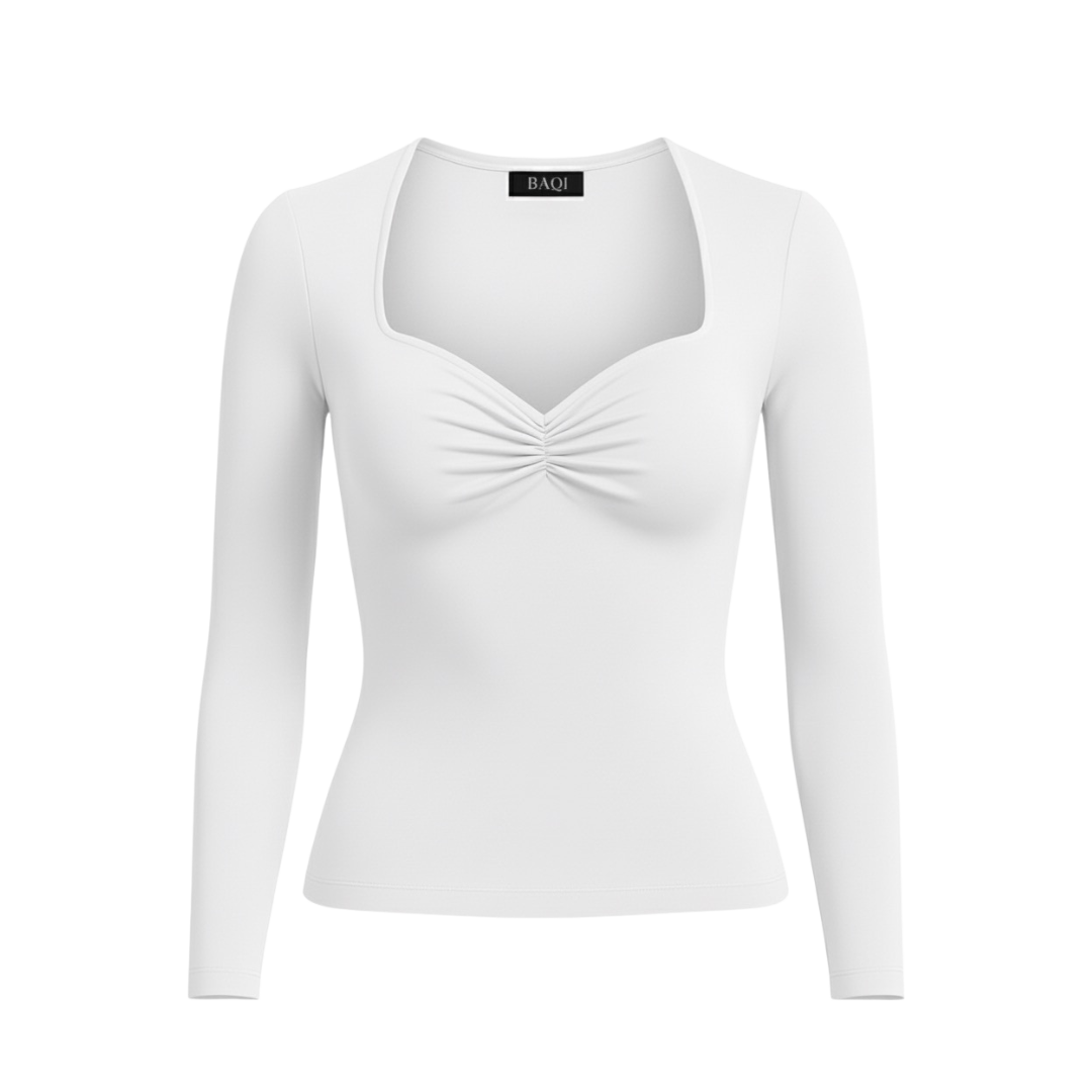 (Curves) BAQI Signature Tatianna Longsleeves Sweetheart Neckline