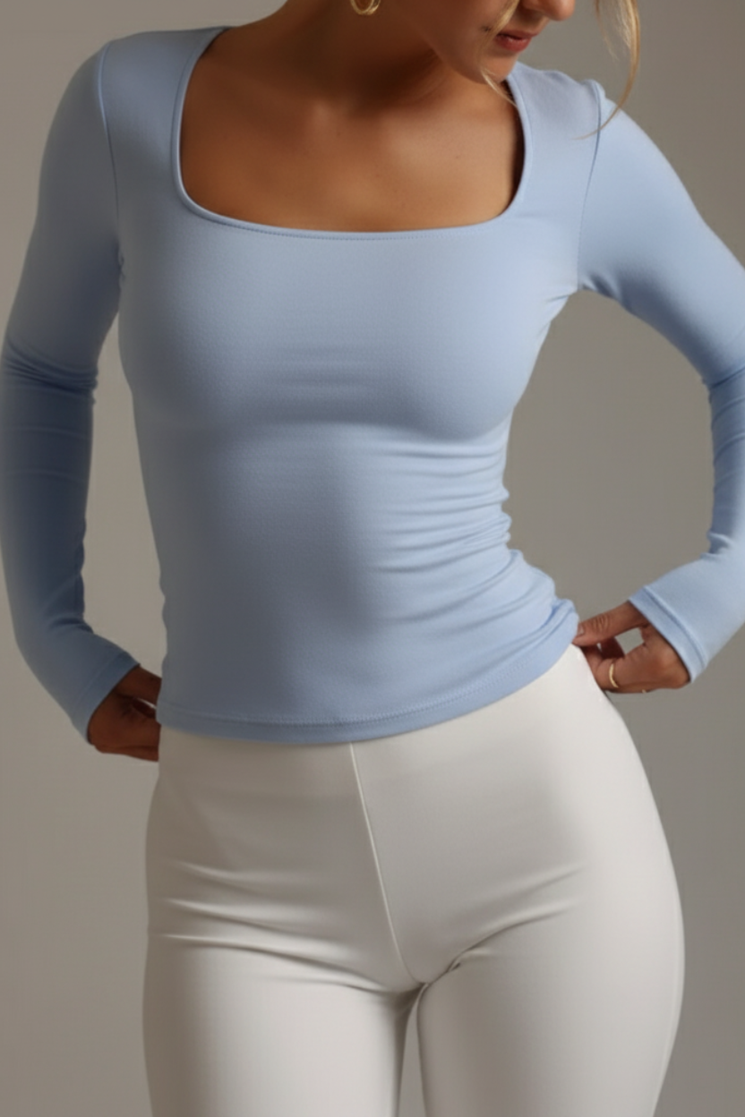 BAQI Signature Contour Square Longsleeves Top