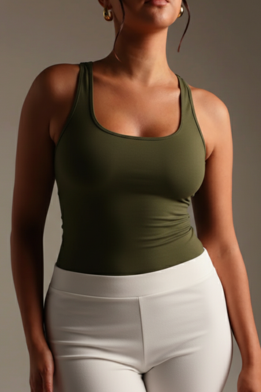 BAQI Signature Polly Racerback Tank Top